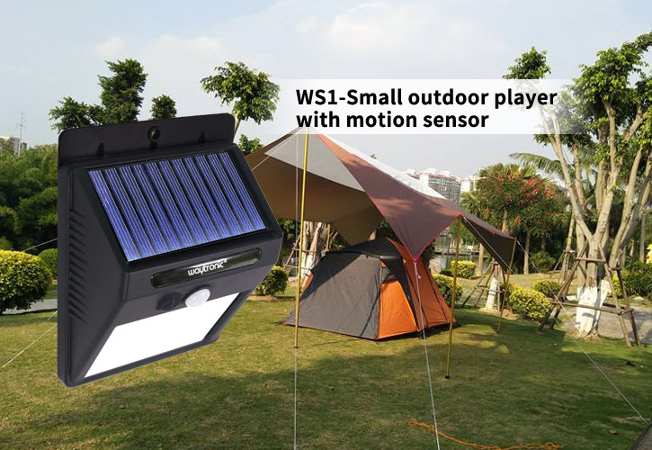 outdoor player with motion sensor